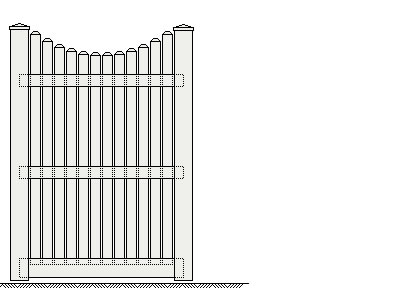 Weston Vinyl Fence Gate Kit, SELF ASSEMBLY 1-1/2 Balusters, 54% OFF