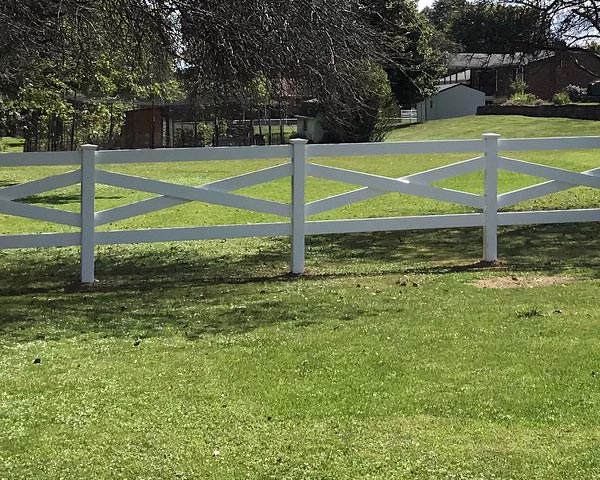 Cross Buck Rail Vinyl Fence