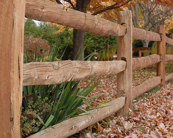Wooden Split-Rail Fence