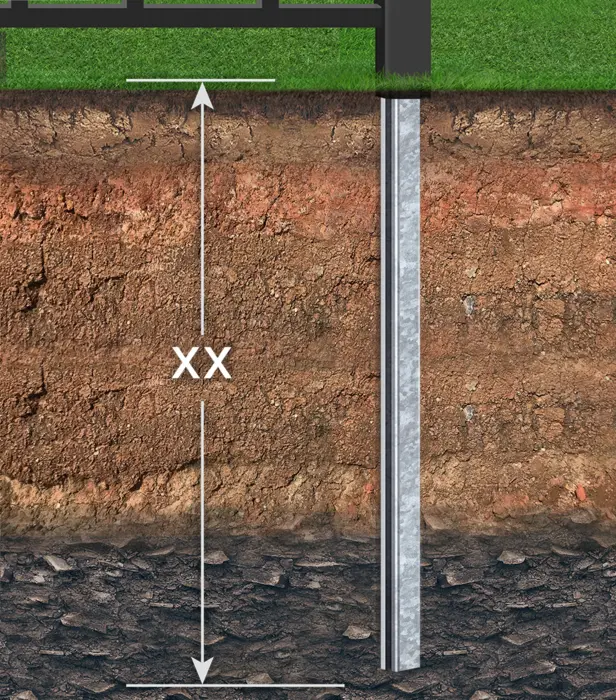 Western PA Aluminum fence I-Post Below Ground