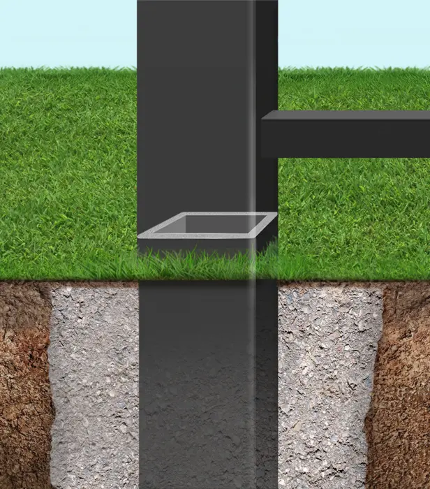 Western PA Aluminum fence Post Above Ground