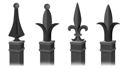 Aluminum fence finials in Western PA