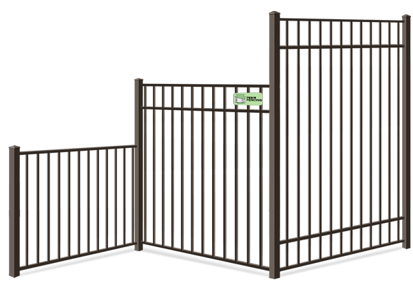Aluminum fence height options Western PA