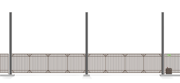 Automated Metal Vertical gate  Lift in closed position