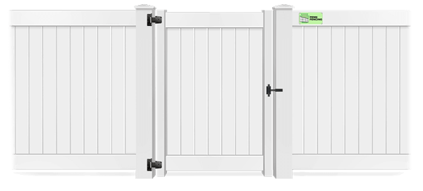 Vinyl gate in closed position