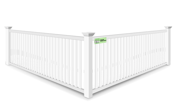 2 Rail Closed Picket vinyl fence contractor in Western PA