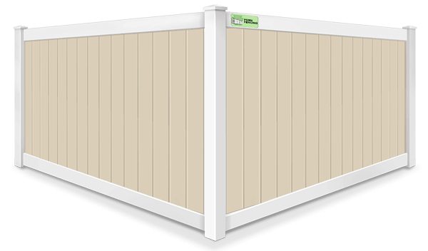 2 Tone Full Privacy vinyl fence contractor in Western PA