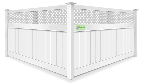 Decorative Lattice Top vinyl fence contractor in Western PA