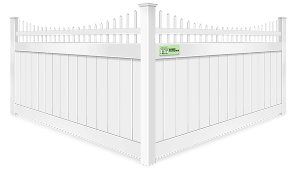 Stepped vinyl fence contractor in Western PA