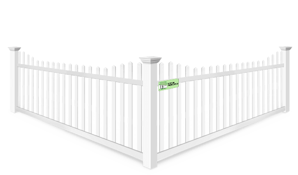 Stepped Picket vinyl fence contractor in Western PA