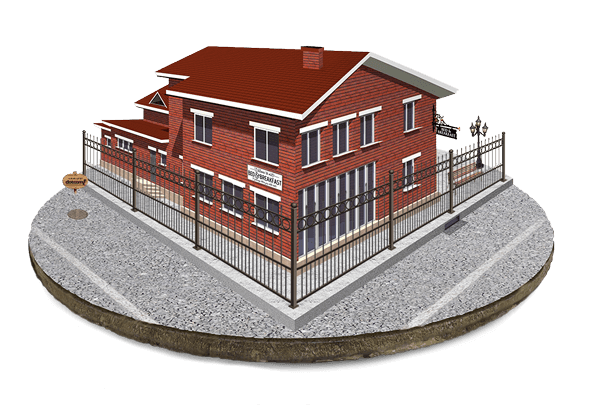 Commercial Wrought Iron fence installation for the Western PA area.