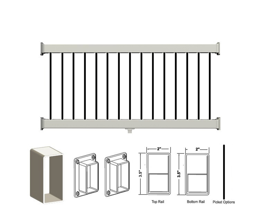 Vinyl Railings Box Kits fence company in the Western PA area.