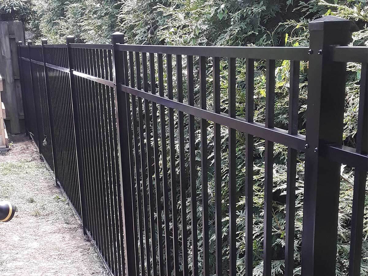 Black Aluminum Fence Installed for Backyard Safety in Western Pennsylvania
