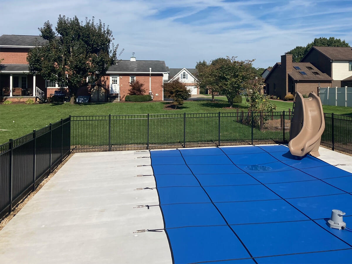 Black Aluminum Pool Fence Installation in Western Pennsylvania