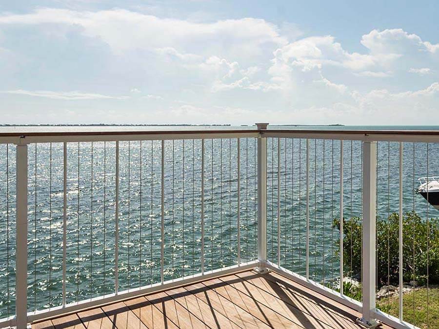 Aluminum railing installed for a waterfront residence in Western Pennsylvania