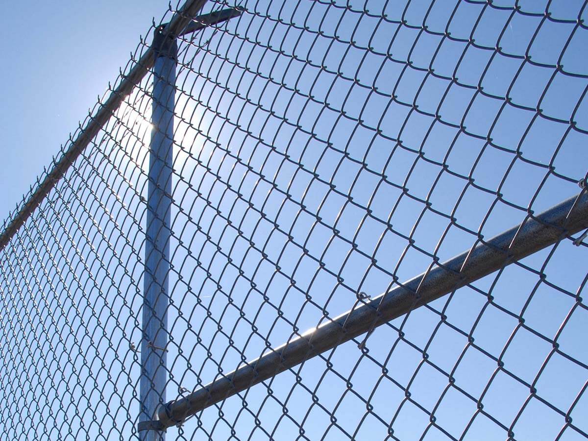 Close up of a chain link fence installed by a fence company in Western Pennsylvania