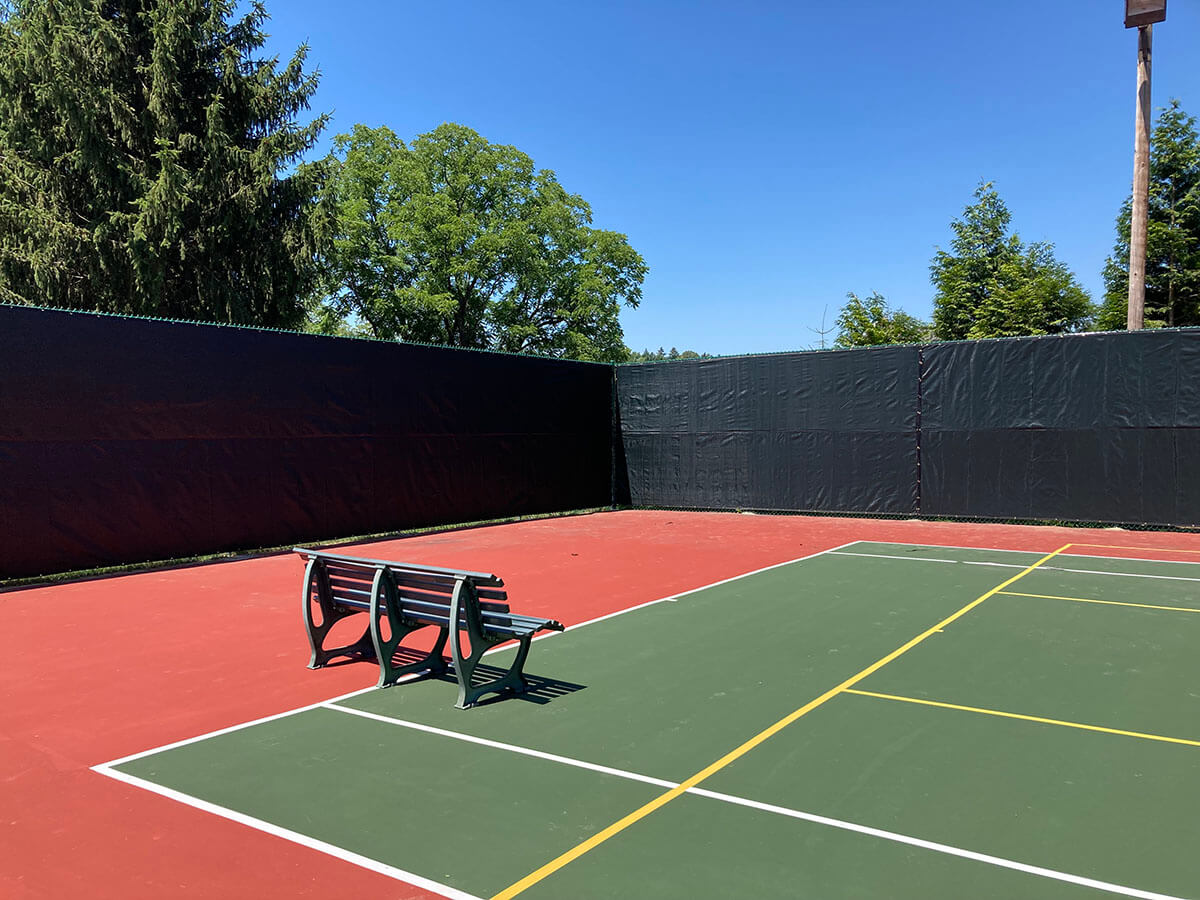 Windscreen Privacy Installed on Tennis Court Fence in Western Pennsylvania