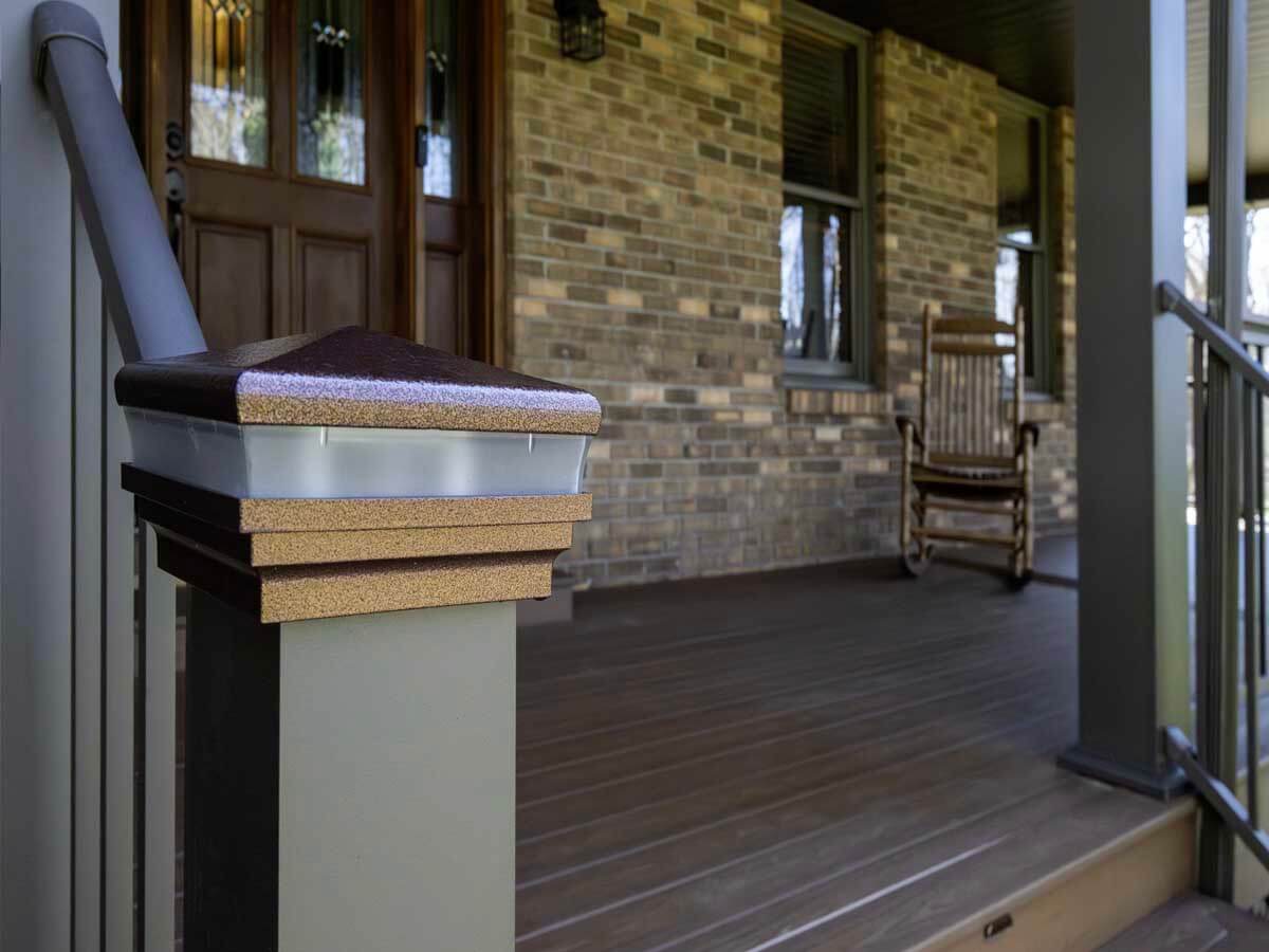 Residential front porch deck installed in Western Pennsylvania