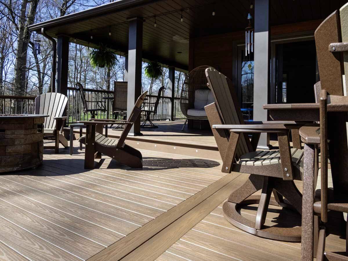 Full patio deck installed for a residential home in Western Pennsylvania