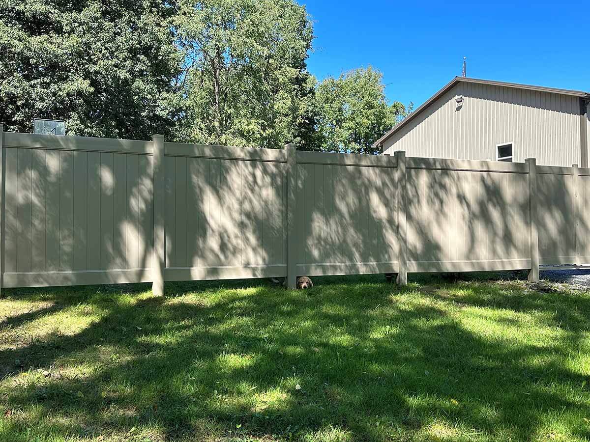 Vinyl Fence Rail Installed at Rural Property in Western Pennsylvania